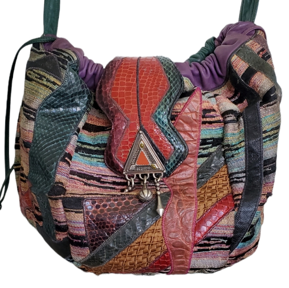 Vintage Southwestern Crossbody Sharif Patchwork Bag